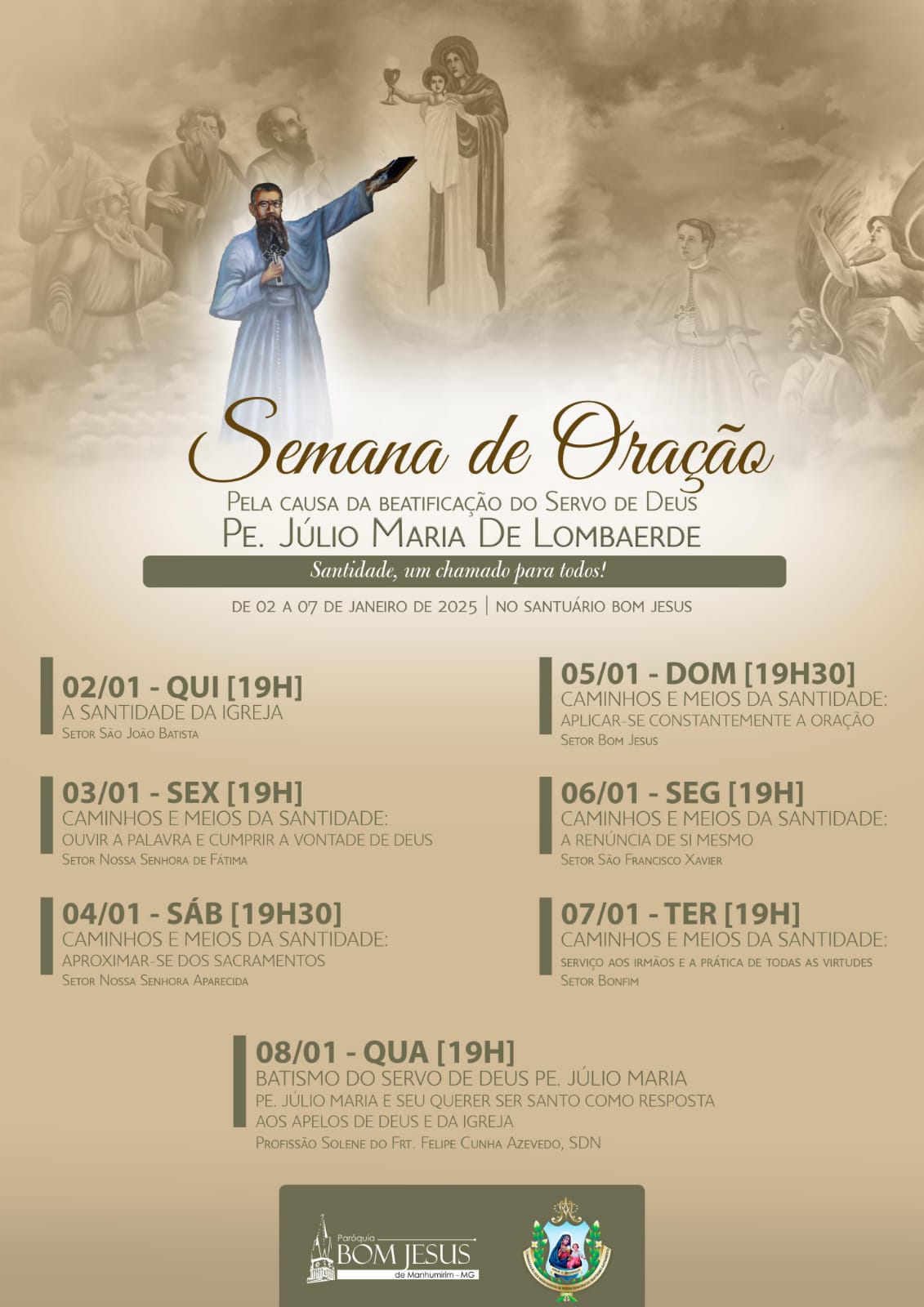 Fundaã ã O Bom Jesus Semana De Oraã ã O Pela Causa Da Beatificaã ã O